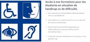Accès à nos formations pour les étudiants en situation de handicap ou de difficulté